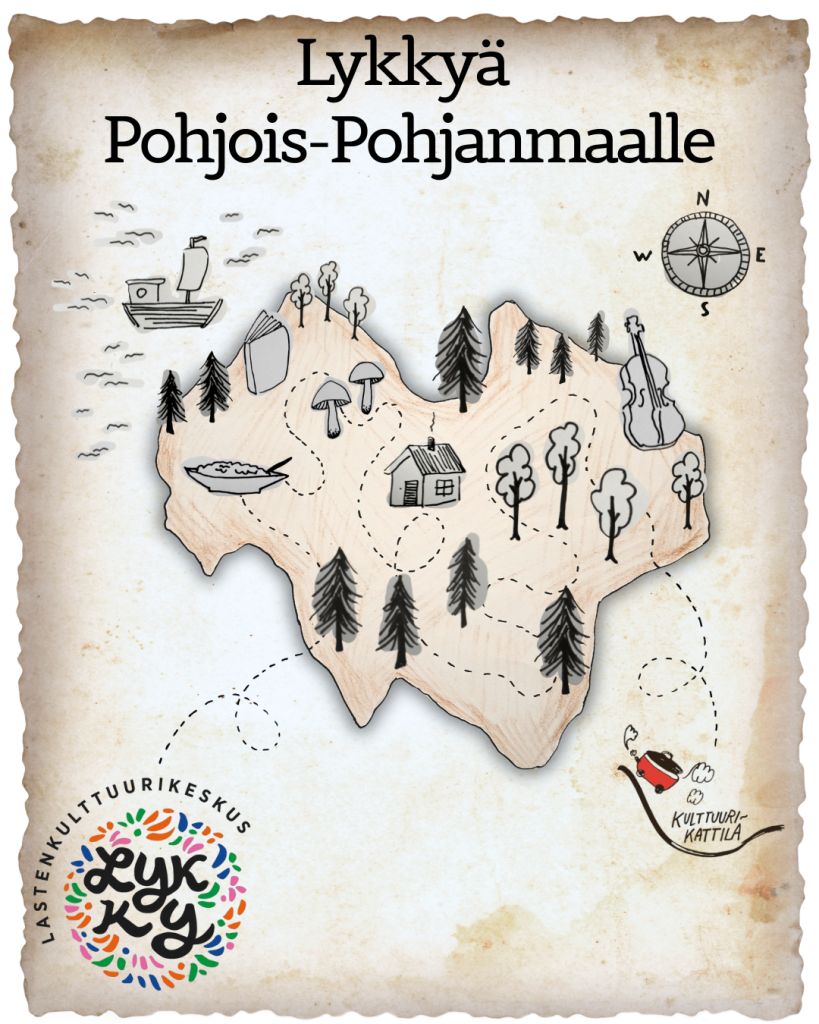 Lykkyä Pohjois-Pohjanmaalle karttakuva alueesta.